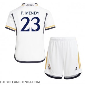 Real Madrid Ferland Mendy #23 Primera Equipación Niños 2023-24 Manga Corta (+ Pantalones cortos)